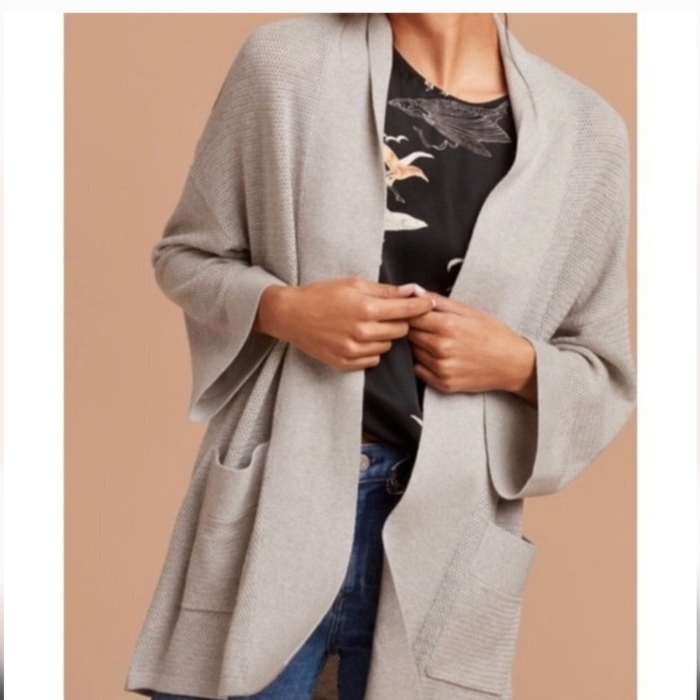 ARITZIA Wilfred Gray light weight Cashmere Blend Cardigan Sweater XS